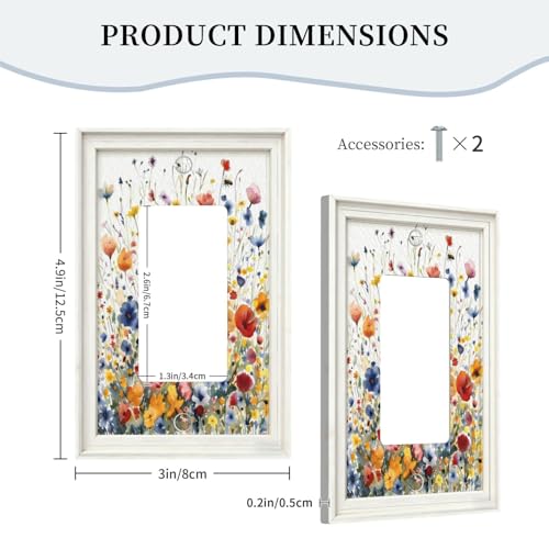 Decorative Art Light Switch Covers Watercolor Wildflower Bouquet 1 Gang Rocker Outlet Decorative Switch plate Faceplate GFCI Light Switch Covers for Home Decor - color: Watercolor Wildflower Bouquet, size: 1-Gang Rocker /5 x 3 IN