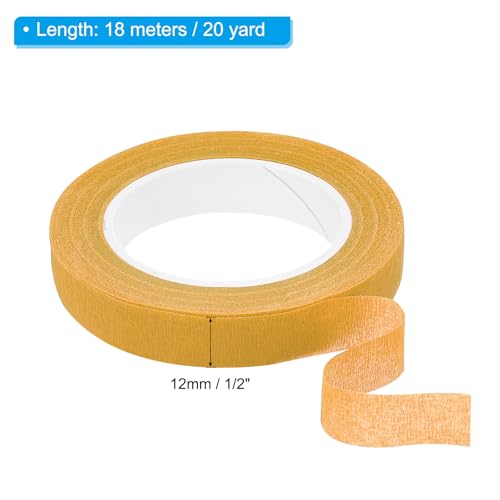 PATIKIL Floral Tape 1/2" x 30 Yard / 12mm x 30m, 2 Pack Flower Wrap Adhesive Tape for Bouquet Stem Wrapping, Orange - color: Orange