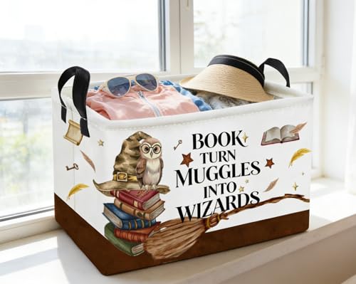 Essme Rectangular Kids Baskets,Magic Storage Box,Cute Basket for Kids with Handles for Room Decor, Book Bins,Shelf Basket.(Magic) - color: Magic