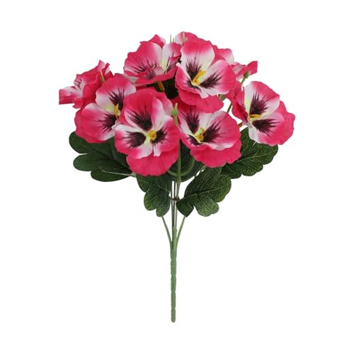 Realistic Silk Pansies Arrangement Colorful Artificial Flower for Home Decoration Table Centerpiece Bookshelf Display Silk Flower Arrangements - color: A