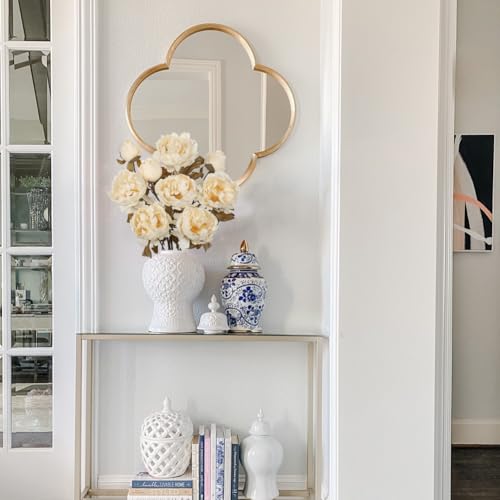 Briful Artificial Peony Flowers Bouquet 3PCS 27.5in Tall Beige Vintage Silk Peony Floral Stems Realistic Fake Peonies Branches for Rustic Home Wedding Vase Centerpieces Arrangements Decor - color: Beige