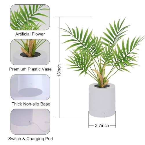 WSYEAR Artificial Lighted Areca Palm Tree Lamp Night Light for Womens Christmas Birthday Gifts, DIY Bonsai Decor, Perfect Ideal for Ambiance Wedding Party Bedroom Bar Coffee Shop Decor Light - color: Areca Palm Tree