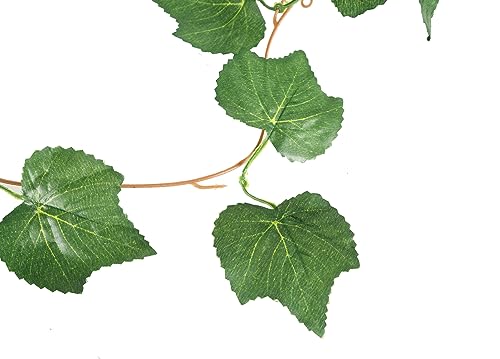 Elegant 38 Ft Autumn Artificial Grape Leaf Garland - 5 Strands, Highly Realistic Fall Decor for Weddings, Home, Parties, & Wall Display