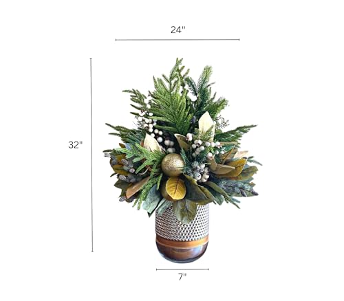 Good Tidings - Holiday Florals, Large-Size Faux Floral Arrangement, Premium Artificial Indoor Flower Display with Beautiful Blooms and Foliage - Artificial Plants & Flowers - color: Good Tidings -Large