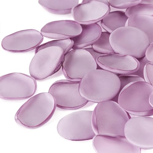 TINGE TIME 200pcs Silk Rose Petals Lavender Flower Petals for Wedding, Flower Girl Basket, Aisle Runner, Romantic Dinner Centerpieces, Proposal, Party Confetti - color: Lavender