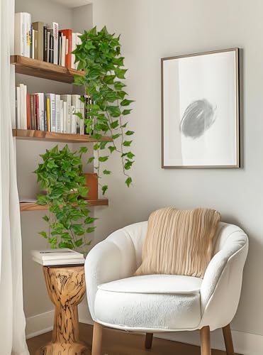 24" Artificial Hanging Plant Ivy Vine Green Plants Decorative Artificial Plants Fake Hanging Plants for Window Wall Decorations - color: Ivy, size: 48-inch