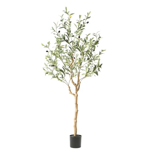 Nafresh Tall Faux Olive Tree，4Ft(48in) Realistic Texture Potted Silk Artificial Olive Tree， Fake Olive Trees Indoor Outdoor for Home Office Living Room Bedroom Foyer Porch Decor. - size: 4ft