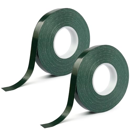 DOMMARE Floral Tape Green Flower Tape, Flower Wrapping Waterproof Tape 2Pcs, Floral Bouquet Supplies for Bouquet Flower Arranging Flowers Stem Wrapping, Wedding Bouquet, Wreath, 1/2 Inch 32 Yard - color: 2Pcs Green, style: Waterproof & Sticky