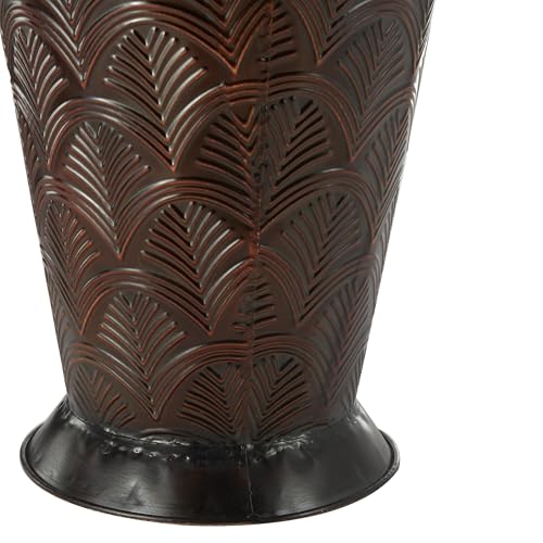 Deco 79 Metal Decorative Vase Tall Centerpiece Vases with Geometric Designs, Set of 3 Vases for Home Decoration 53", 40", 27" H, Dark Brown - color: Dark Brown, size: 53", 40", 27"H