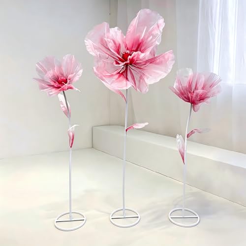 Giant Flower Decoration for Wedding Background, Party Decoration, Birthday Party, Photography Props, Shop Window Props, Banquet, Stage, Mall Display (Red F) - color: Red F