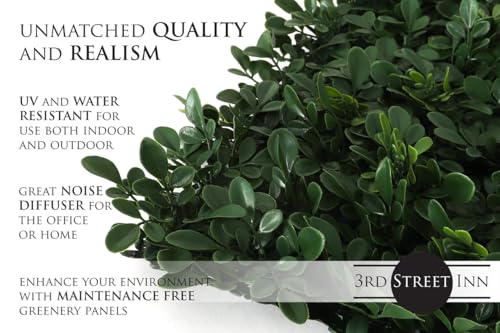 3rd Street Inn Artificial Greenery Wall Panels for Privacy - 4-Pack - color: Banyan