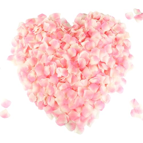 CODE FLORIST 1100 PCS Silk Rose Petals for Valentine's Day,Fake Rose Petals for Romantic Night,Wedding,Proposal Anniversary Flower Decorations(Separated,Scented,Champagne Pink) - color: Champagne Pink, size: Separated 1100 pcs