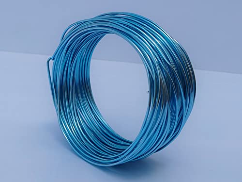 15 Gauge Anodized Aluminum Wire 49 Feet for Jewelry Making Craft DIY（1.5mm,Light Blue,41524） - color: Light Blue, size: 15 Gauge