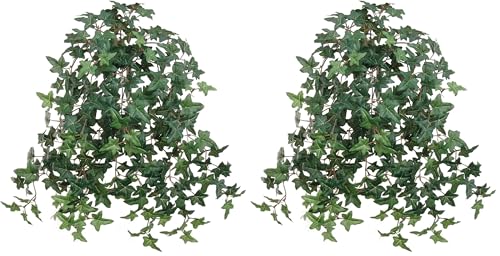 Larksilk 1 Artificial Silk 20" Mini English Ivy Bush (Pack of 2)