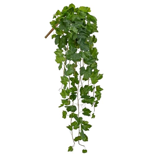 24" Artificial Hanging Plant Ivy Vine Green Plants Decorative Artificial Plants Fake Hanging Plants for Window Wall Decorations - color: Grape Leaf, size: 48-inch