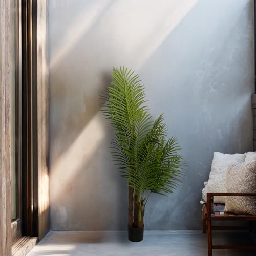 XBrand 5ft Artificial Palm Tree, Lifelike Tropical Decor for Home & Office - color: Palm Tree - 5ft