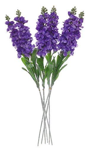 Set of 6 Stems 32" Artificial Antirrhinum Snapdragon Silk Flowers (Light Purple) - color: Light Purple
