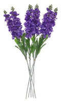 Set of 6 Stems 32" Artificial Antirrhinum Snapdragon Silk Flowers (Light Purple) - color: Light Purple