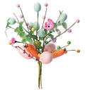 3-Pack Artificial Easter Decorations, Easter Egg and Carrot Berry Stems for Vase Fillers, Spring Home Decor, Easter Table Centerpiece, Reusable Easter Flower Arrangeme
