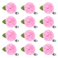 M METERXITY 12-Pack Lapel Pin for Men, Handmade Flower Brooch Button Pins for Men Suits, Formal Boutonnieres - color: Pink