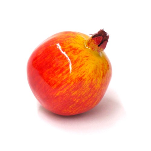 Vasefill Artificial Pomegranate Fruit Pack of 6 Fake Fruits Six-Pieces Yellow Red Stripe Granada - color: Pomegranate