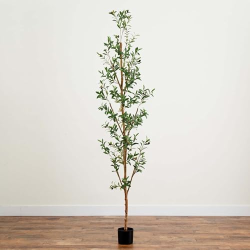 Potted Olive Artificial Tree - 8' - Green - size: 8ft