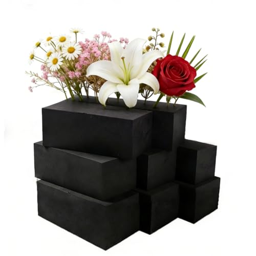 Reusable Floral Foam Blocks for Artificial Flower Arrangements, Weather Resistant, 12 Pieces, 6x3x2.5 Inch, for Outdoor Wedding Home Decor (12, 6 x 3 x 2.5'') - size: 6 x 3 x 2.5''