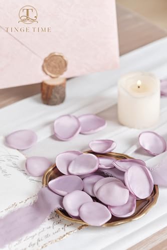 TINGE TIME 200pcs Silk Rose Petals Lavender Flower Petals for Wedding, Flower Girl Basket, Aisle Runner, Romantic Dinner Centerpieces, Proposal, Party Confetti - color: Lavender