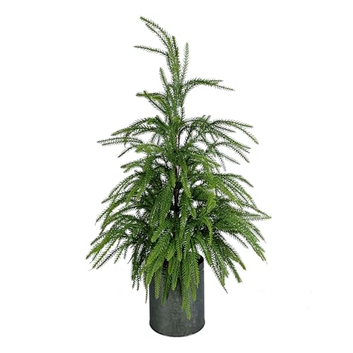 Artificial Topiary Plants Faux Tree Perfect Christmas Planter Filler Outdoor for Front Door,Indoor Outdoor,Farmhouse Home,Wall Window and Festival Wedding Decor (18 inch) - size: 18 inch