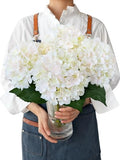 JINWOE Boho Silk Hydrangea Artificial Flowers, 4PCS 21" Cream Pink Large Lifelike Flowers,Artificial Hydrangeas for Baby Showers Indoor Bouquet Table Centerpieces Home Outdoor - color: Cream Pink
