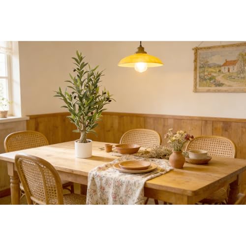 Fake Olive Tree with Pot Indoor, 30" Artificial Olive Tree Stems Potted Greenery Tabletop Faux Green Plants in Pot for Office Bedroom Bathroom Kitchen Living Room Home Decor - color: 30in