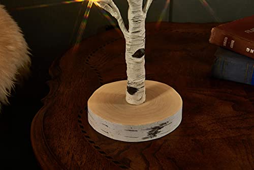 LITBLOOM Lighted Birch Tree with Timer Battery Operated or USB Plug-in 18IN 24 LED, Easter Trees with Lights for Wedding Party Home Fireplace Table Decoration - color: Birch