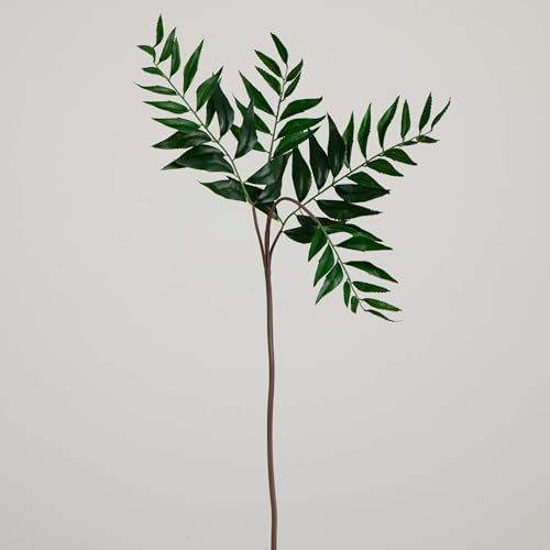 Nearly Natural 38-in Artificial Palmate Fern Stems, Set of 3 Long Stem Artificial Ferns for Home or Office Décor, Faux Palmate Ferns for DIY Decoration