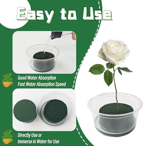 8 Pcs Round Floral Foam,Green Wet Dry Flower Foam,Florist Plant Foam Block for Wedding,Artificial Aisle Flowers,Party Decoration,Fresh Flowers Arrangements - color: 8 PCS