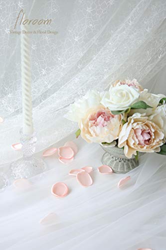 Floroom 500pcs Rose Petals Blush Faux Silk Flower Petals for Wedding Flower Girl Basket Pink Aisle Scatter Dinner Table Centerpieces Party Confetti Bridal Shower Romantic Night Decoration - color: Blush, size: 500pcs