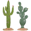 UKCOCO 2 Pack Simulated Cactus Adornments Lifelike Cactus Figurine Desktop Decor 5.70 in PVC Modeling Statue for Home Office Garden Terrarium