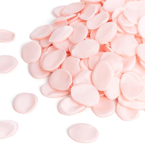 SITUMEIZI 400PCS Fake Pink Rose Petals Faux Silk Flower Petals for Romantic Night for Her Set Valentine's Day, Wedding, Proposal Anniversary Decorations - color: Pink