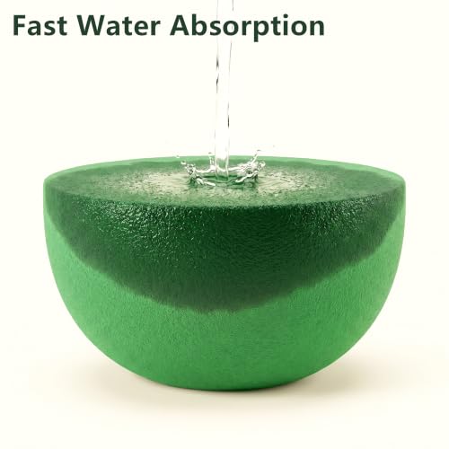Max Shape Floral Foams Half Ball 7.48" for Floral Arrangements, Round Floral Foam Half Balls Green, Wet Floral Foam for Artificial Flowers (1, 5.51') - size: 5.51'