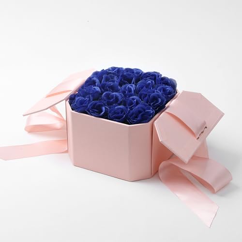 SITUMEIZI 100 Pcs 1.3 inches Mini Deep Blue Rose Head Artificial Roses Blue Flowers for Wedding Decor, Graduation Cap, Cake, DIY Flower Wall Mother's Day Home Party Decor - color: Blue