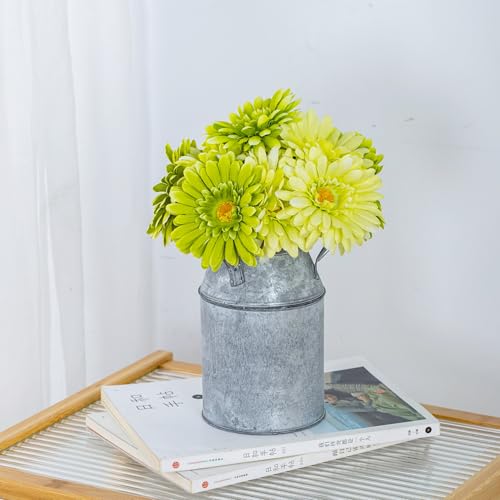 TOPIA Artificial African Daisies Flowers African Daisy Silk Flowers Artificial Gerbera Daisies Pack of 10 (Green) - color: Green, size: 10pcs
