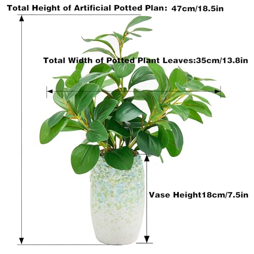 K&Y Realistic Artificial Potted Plants Olive Wild Fern Berry Decor Low Maintenance Faux Greenery Indoor Fake Plants for Home Office Bathroom Kitchen Desk Shelf (Green Flower vase Potted Plant) - color: Green Flower Vase Potted Plant