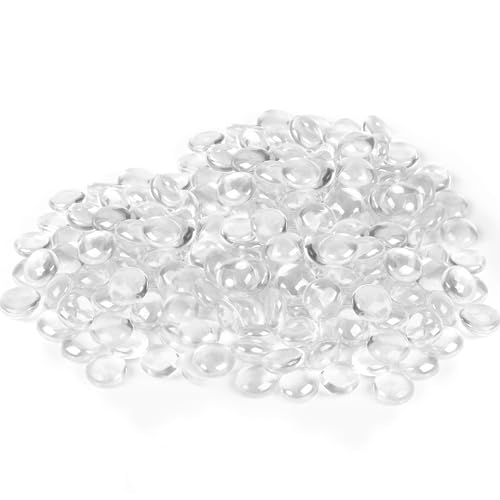Houseables Glass Beads for Vases, Marbles for Vases, Glass Marbles, Vase Filler, Clear Beads, Flat Marble, Clear Gems, Crafts, Pebbles, Stones, Decorative Rocks, Plants, Florist, Floral, 10 LB, 1000PC - color: Clear, size: 10LBS