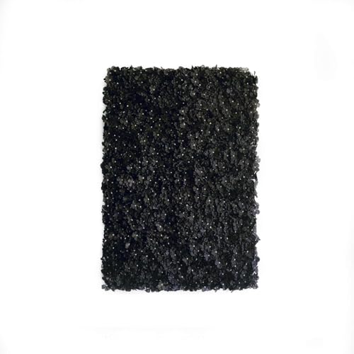 Efavormart Black UV Protected Hydrangea Flower Wall Mat Backdrop 4 Artificial Panels - 11 Sq ft. - color: Black