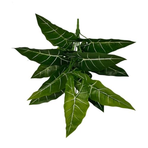 Aglaonema Plant with Variegated Green and Red Leaves, Fake Tree Leaf Simulation Flower Bonsai for Party Decoration Artificial Plants Floor Home Room Decor Ornament (Green No Flowerpot, 60cm) - color: Green No Flowerpot, size: 60cm