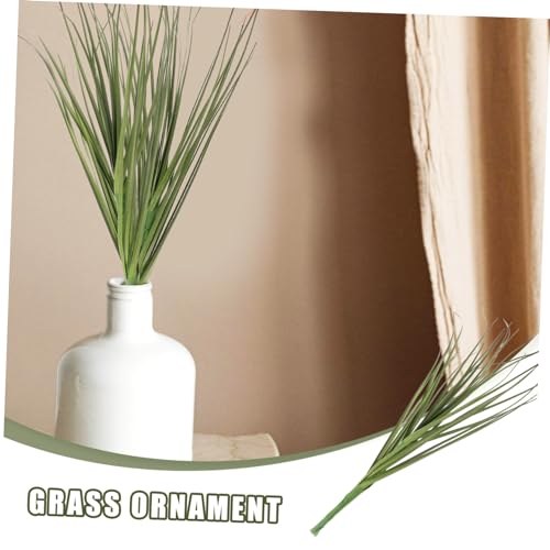 12Pcs Artificial Grass, 11.79in Fake Grass Artificial Shrub Plants, Tall Plants Greenery Stems Weed for Room Indoor Home, Patio, Vase, Restaurant Decoration