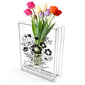 Moms Book Flower Vase Mothers Day Birthday Thank You Gifts for Mom Mother from Daughter Son Mothers Plant Seed of Love Bloom Forever Cute Acrylic Book Shaped Vase Decor for Home Office Table Vase 3805 - style: Colonial