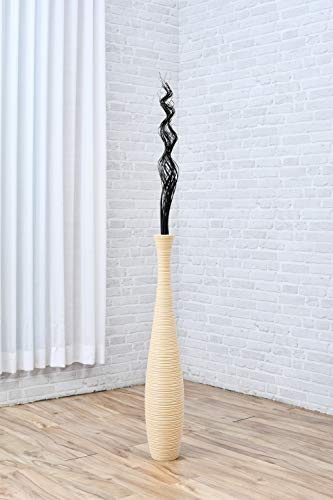 Leewadee Wavy Palm Leaves – Loose Decor Twigs for Floor Vases, Colored and Dried Arrangements for Home and Business Decorations, 39 inches, Black Brown - color: Black Brown, style: Branches
