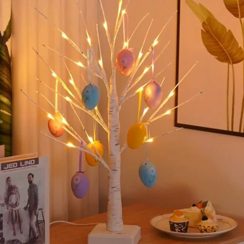 Easter Egg Ornaments, Easter Tree Lamp Decorations for Party Home Spring Easte - style: Easter Egg 1