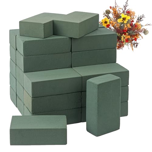 IHDYPPEW 30 PCS Green Floral Foam Blocks, 5.5"L x 3.1"W x 1.7"H Floral Foam for Flower Arrangements, Dry and Wet Florist Foam for Flowers, Flower Foam Bricks for Flowers Business, Outdoor, Weddings - size: 30 PCS 5.5 x 3.1 x 1.7 inch