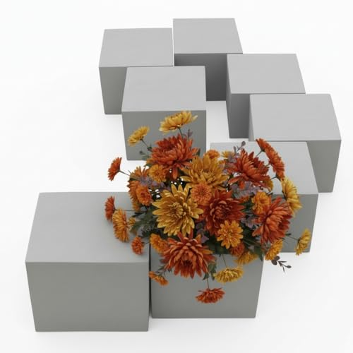 XCEL Floral Foam Blocks - Reusable, Weather Resistant Craft Foam Artificial Flower Arrangements, Faux Florist Foam Planters Florist Supplies (Gray 4" x 4" x 3" - 8 Pack) - color: Gray 4" x 4" x 3" - 8 Pack